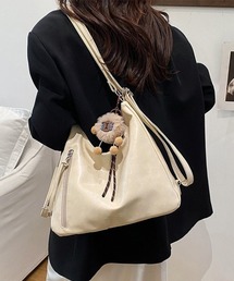 2WAYフェイクレザーリュック&ショルダーバッグ