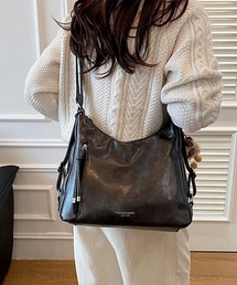 2WAYフェイクレザーリュック&ショルダーバッグ