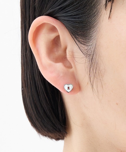 gargle(ガーグル)の「gargle ガーグル:STAINLESS ステンレスシリーズ ハートロック ピアス(ピアス(両耳用)・レディース・ゴールド/シルバー・FREE)」の4枚目の写真