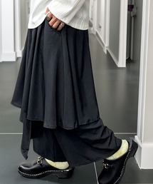 ルーズシルエット ワイドパンツ レイヤード ドレープ 袴 パンツ