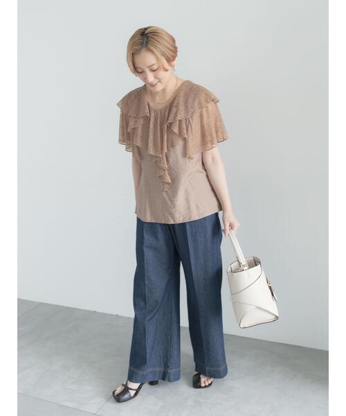 Te chichi(テチチ)の「ラッフルレースブラウス(シャツ/ブラウス・レディース・ブラック/オフホワイト・F)」の11枚目の写真