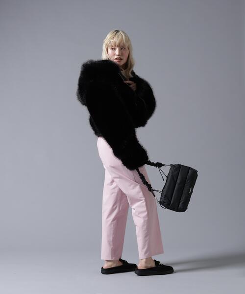 BEAVER(ビーバー)の「B omnivore/ビーオムニボー ECO FUR HOOD BLOUSON(ブルゾン・レディース・ブラック/グレー・FREE)」の19枚目の写真