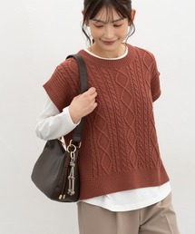 Tシャツ付ニットベスト