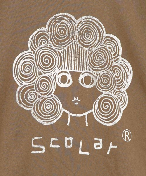 ScoLar(スカラー)の「163622:スカラーちゃん ピグメント染めプルオーバー(Tシャツ/カットソー・レディース・ブラウン/チャコールグレー・M)」の7枚目の写真