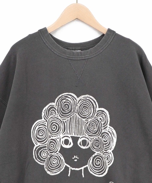 ScoLar(スカラー)の「163622:スカラーちゃん ピグメント染めプルオーバー(Tシャツ/カットソー・レディース・ブラウン/チャコールグレー・M)」の8枚目の写真