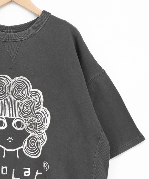 ScoLar(スカラー)の「163622:スカラーちゃん ピグメント染めプルオーバー(Tシャツ/カットソー・レディース・ブラウン/チャコールグレー・M)」の9枚目の写真