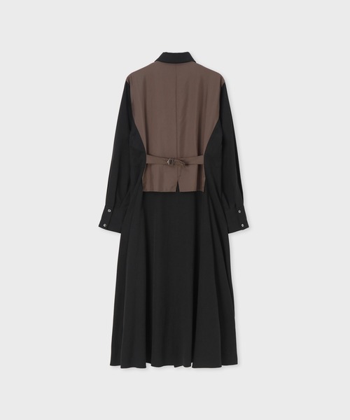 Paul Smith(ポールスミス)の「ウィメンズ コンビネーション シャツドレス / 265207 733D(ワンピース・レディース・ブラック・38/40)」の2枚目の写真