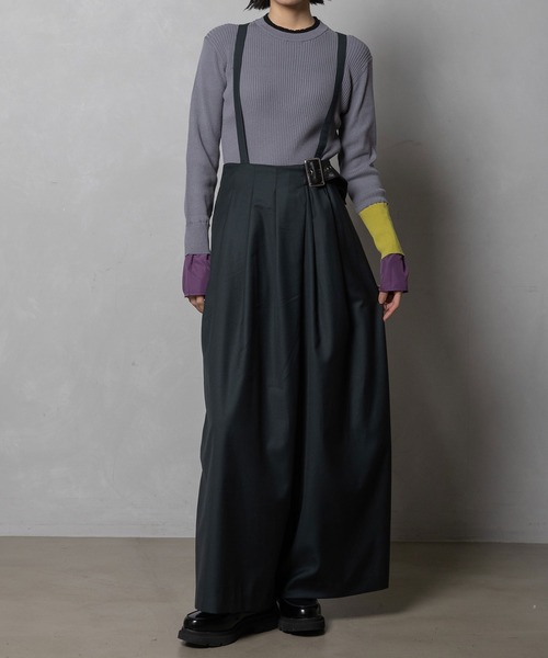 MARECHAL TERRE（マルシャルテル）の「サロペットパンツ（サロペット/オーバーオール・レディース・ブラック/グリーン/ベージュ/グレー・MEDIUM）」の4枚目の写真