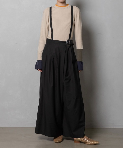 MARECHAL TERRE（マルシャルテル）の「サロペットパンツ（サロペット/オーバーオール・レディース・ブラック/グリーン/ベージュ/グレー・MEDIUM）」の2枚目の写真