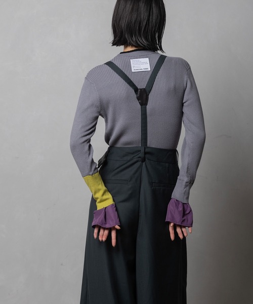 MARECHAL TERRE（マルシャルテル）の「サロペットパンツ（サロペット/オーバーオール・レディース・ブラック/グリーン/ベージュ/グレー・MEDIUM）」の7枚目の写真