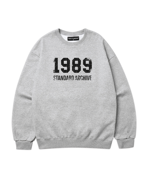 1989STANDARD(1989スタンダード)の「ヴィンテージロゴ スウェット (STMSTD-0252)(スウェット・メンズ・ブラック/バーガンディー/ネイビー/ダークグレー/ライトグレー/オートミール・MEDIUM/LARGE/X-LARGE)」の3枚目の写真