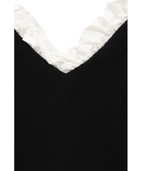 CLANE(クラネ)の「【CLANE/クラネ】2WAY FRILL V NECK KNIT TOPS/2WAYフリルVネックニットトップス(ニット/セーター・レディース・ベージュ/グレー/ブラック・1)」の17枚目の写真
