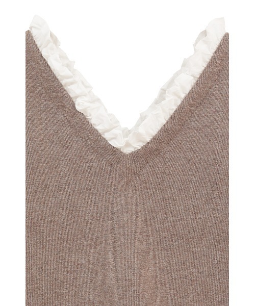 CLANE(クラネ)の「【CLANE/クラネ】2WAY FRILL V NECK KNIT TOPS/2WAYフリルVネックニットトップス(ニット/セーター・レディース・ベージュ/グレー/ブラック・1)」の10枚目の写真