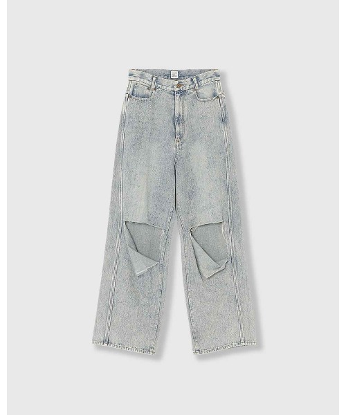 THINGS THAT MATTER(シングス ザット マター)の「SPARKLE DENIM PANTS/スパークルデニムパンツ(デニムパンツ・レディース・ブルー/ブラック・1/2)」の1枚目の写真