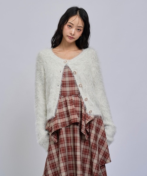 REDYAZEL(レディアゼル)の「チェックキャミソールティアードロングワンピース(ワンピース・レディース・ブラウン系その他/レッド系その他/ブルー系その他・FREE)」の10枚目の写真