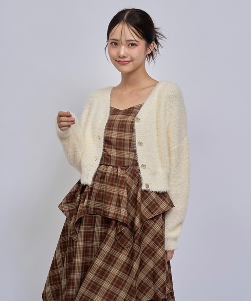 REDYAZEL(レディアゼル)の「チェックキャミソールティアードロングワンピース(ワンピース・レディース・ブラウン系その他/レッド系その他/ブルー系その他・FREE)」の20枚目の写真