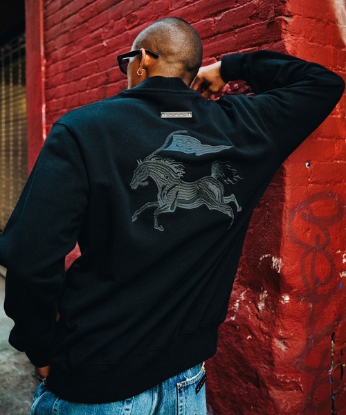 CRIMIE クライミー の C-CHAIN LOGO HORSE EMBROIDERED SWEAT CARDIGAN カーディガン ボレロ