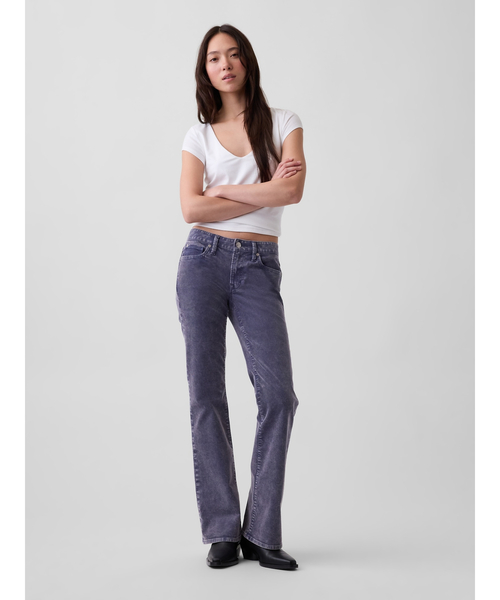 GAP（ギャップ）の「ローライズ コーデュロイ ロング＆リーンパンツ（その他パンツ・レディース・ブルー・26/27/28/29/30/23/24/25）」の2枚目の写真
