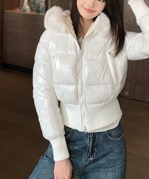 ファーフード シャイニー中綿ジャケット