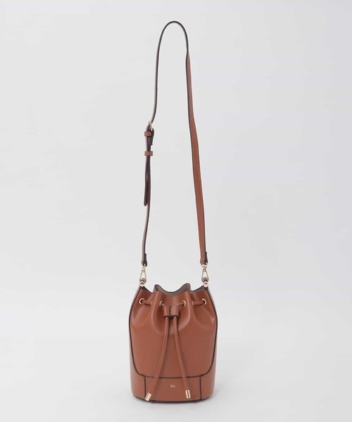 MK MICHEL KLEIN（エムケーミッシェルクラン）の「[2way]バケツ型巾着バッグ（ショルダーバッグ・レディース・サンドベージュ/ブラック・38）」の6枚目の写真