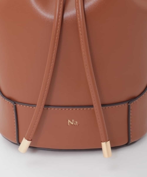 MK MICHEL KLEIN（エムケーミッシェルクラン）の「[2way]バケツ型巾着バッグ（ショルダーバッグ・レディース・サンドベージュ/ブラック・38）」の9枚目の写真