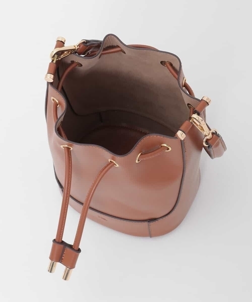 MK MICHEL KLEIN（エムケーミッシェルクラン）の「[2way]バケツ型巾着バッグ（ショルダーバッグ・レディース・サンドベージュ/ブラック・38）」の11枚目の写真