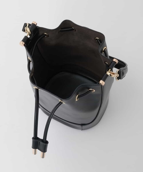 MK MICHEL KLEIN（エムケーミッシェルクラン）の「[2way]バケツ型巾着バッグ（ショルダーバッグ・レディース・サンドベージュ/ブラック・38）」の13枚目の写真