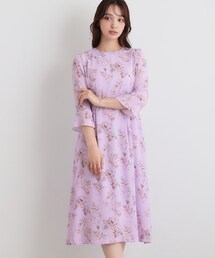 【手洗い可/日本製】花柄ワンピース