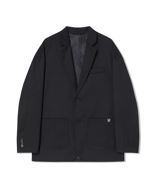 LIFE WORK(ライフワーク)の「ルーズフィットツーボタンブレザー(テーラードジャケット・メンズ・ブラック/グレー・MEDIUM/LARGE)」の2枚目の写真