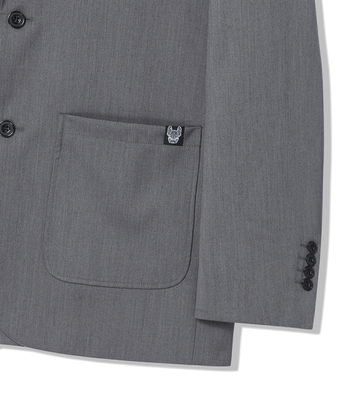 LIFE WORK(ライフワーク)の「ルーズフィットツーボタンブレザー(テーラードジャケット・メンズ・ブラック/グレー・MEDIUM/LARGE)」の6枚目の写真