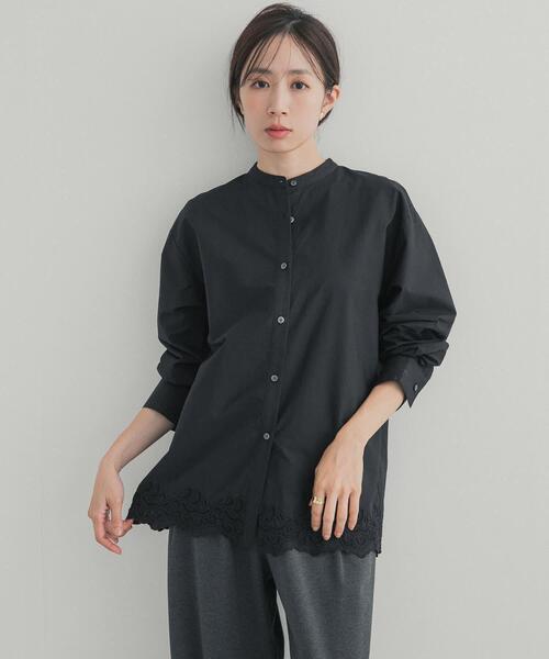 URBAN RESEARCH DOORS(アーバンリサーチドアーズ)の「裾スカラップレースブラウス(シャツ/ブラウス・レディース・オフホワイト/ブラック・FREE)」の8枚目の写真