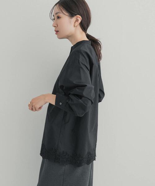 URBAN RESEARCH DOORS(アーバンリサーチドアーズ)の「裾スカラップレースブラウス(シャツ/ブラウス・レディース・オフホワイト/ブラック・FREE)」の13枚目の写真