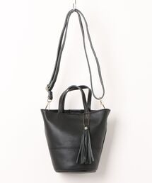 【BD】【cooco】シュリンクレザーバケツ型ミニ2WAYトートバッグ