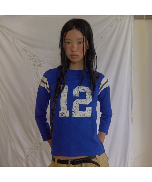 oursaalty(アウアソルティ)の「Number 12 Tシャツ / ブルー(Tシャツ/カットソー・レディース・その他・FREE)」の1枚目の写真