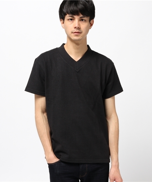 NATAL DESIGN(ネイタルデザイン)の「【ネイタルデザイン】Vネック ヘンプティ ヘヴィ-/V-NECK HEMP TEE HEAVY (Tシャツ/カットソー・メンズ・ナチュラル/ネイビー/ブラック/ブルー系その他/ブラック系その他/バイオレット/グリーン・MEDIUM/X-SMALL/SMALL/LARGE/X-LARGE)」の1枚目の写真
