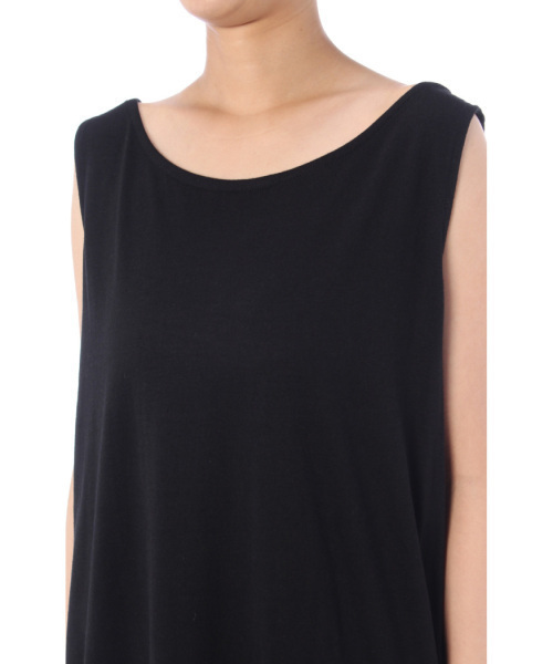 AZUL by moussy(アズールバイマウジー)の「バックドレープタンクOP(Tシャツ/カットソー・レディース・ブラック/トップグレー/キャメル・SMALL/LARGE/MEDIUM)」の5枚目の写真