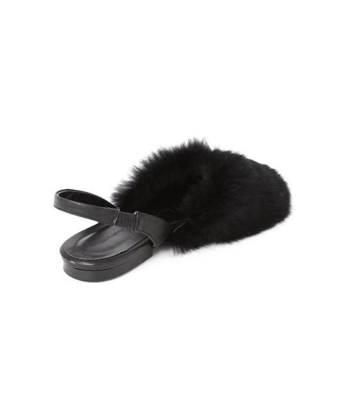 JILL STUART(ジルスチュアート)の「ルシアファースリッパ(サンダル・レディース・ブラック/ブラウン・23.5cm/24.0cm/23.0cm)」の3枚目の写真