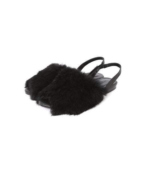 JILL STUART(ジルスチュアート)の「ルシアファースリッパ(サンダル・レディース・ブラック/ブラウン・23.5cm/24.0cm/23.0cm)」の5枚目の写真