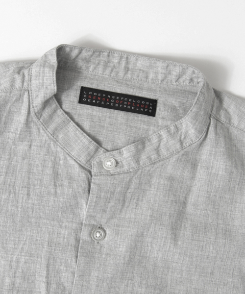 SENSE OF PLACE by URBAN RESEARCH（センスオブプレイスバイアーバンリサーチ）の「スタンドカラーロングシャツ（シャツ/ブラウス・メンズ・グレー/ホワイト・LARGE/MEDIUM）」の8枚目の写真