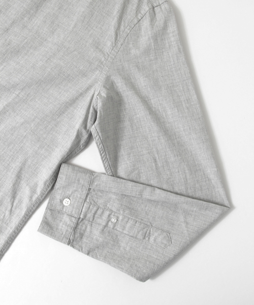 SENSE OF PLACE by URBAN RESEARCH（センスオブプレイスバイアーバンリサーチ）の「スタンドカラーロングシャツ（シャツ/ブラウス・メンズ・グレー/ホワイト・LARGE/MEDIUM）」の10枚目の写真