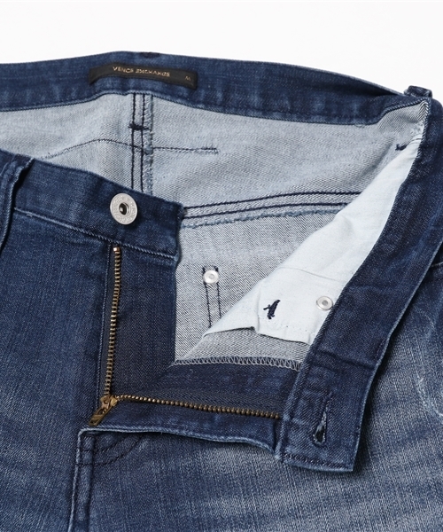 VENCEEXCHANGE(ヴァンスエクスチェンジ)の「リペアーデニムスキニーパンツ(デニムパンツ・メンズ・ネイビー/ブルー・MEDIUM/SMALL/LARGE)」の6枚目の写真
