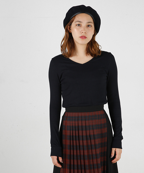 MOUSSY(マウジー)の「2WAY LACE UP TOP J(Tシャツ/カットソー・レディース・ブラック/オフホワイト/キャメル/ワインレッド・FREE)」の7枚目の写真