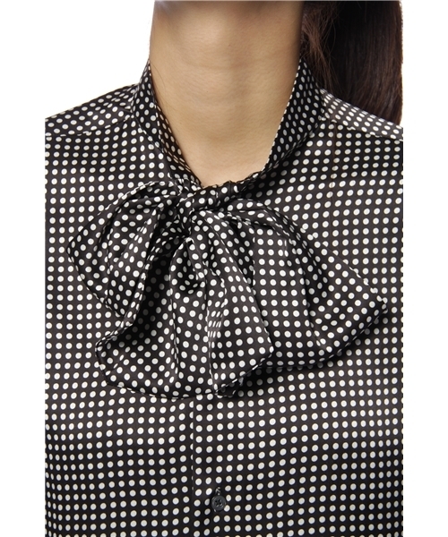 603（ロクマルサン）の「603 ドットアスコットシャツ（シャツ/ブラウス・レディース・ブラック/レッド・42/40）」の6枚目の写真