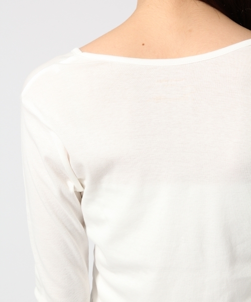 GLOBAL WORK（グローバルワーク）の「スーピマコットンUネック8分袖/734022（Tシャツ/カットソー・レディース・ブラック/その他/グレー/ホワイト・SMALL/MEDIUM/LARGE）」の11枚目の写真