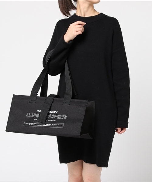 HIGHTIDE（ハイタイド）の「カーゴバッグ (S) パッカブル トートバッグ エコバッグ（エコバッグ/サブバッグ・レディース・ブラック/カーキ/イエロー・FREE）」の8枚目の写真