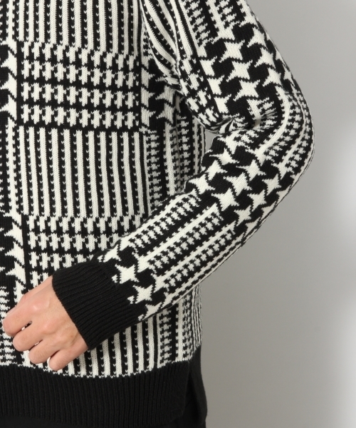 RAGEBLUE(レイジブルー)の「総柄ニットクルー/774182(ニット/セーター・メンズ・ブルー/ホワイト/ブラック/グリーン・LARGE/MEDIUM)」の14枚目の写真