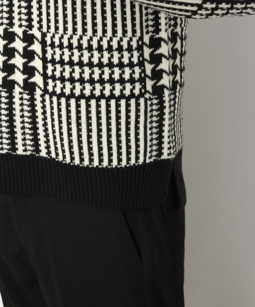 RAGEBLUE(レイジブルー)の「総柄ニットクルー/774182(ニット/セーター・メンズ・ブルー/ホワイト/ブラック/グリーン・LARGE/MEDIUM)」の13枚目の写真