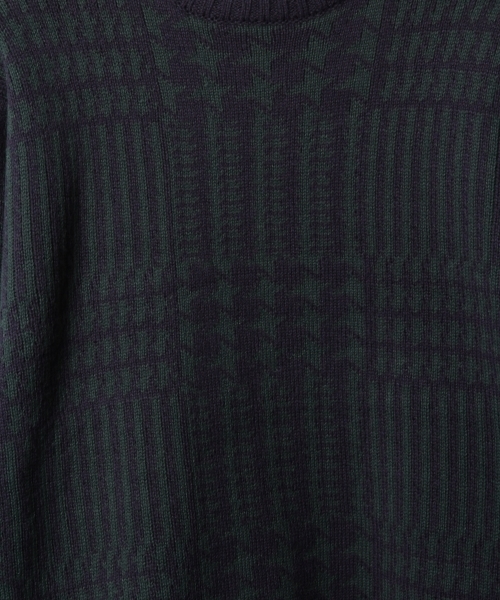 RAGEBLUE(レイジブルー)の「総柄ニットクルー/774182(ニット/セーター・メンズ・ブルー/ホワイト/ブラック/グリーン・LARGE/MEDIUM)」の6枚目の写真