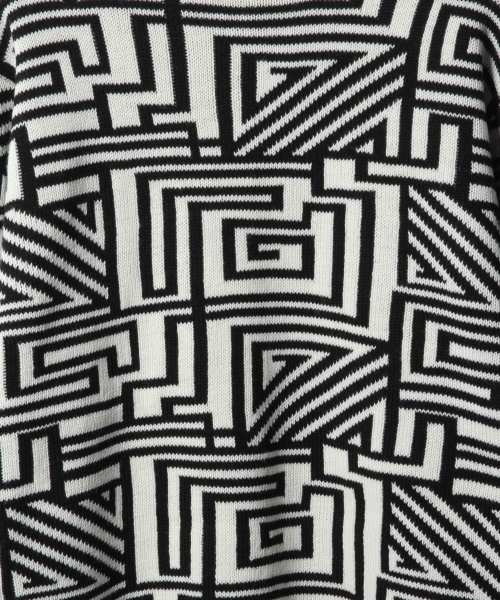 RAGEBLUE(レイジブルー)の「総柄ニットクルー/774182(ニット/セーター・メンズ・ブルー/ホワイト/ブラック/グリーン・LARGE/MEDIUM)」の10枚目の写真