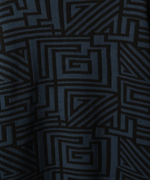 RAGEBLUE(レイジブルー)の「総柄ニットクルー/774182(ニット/セーター・メンズ・ブルー/ホワイト/ブラック/グリーン・LARGE/MEDIUM)」の17枚目の写真